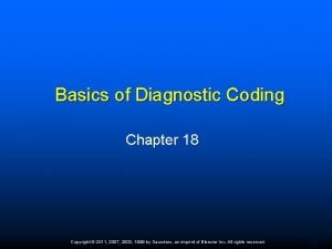 Chapter 18 diagnostic coding