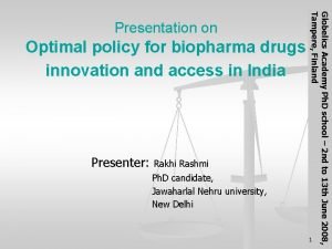 Optimal policy for biopharma drugs innovation and access