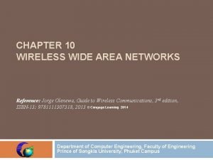 Wireless wide area network