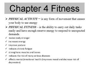Fitness chapter 4