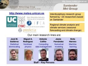 http www meteo unican es Santander Meteorology Group