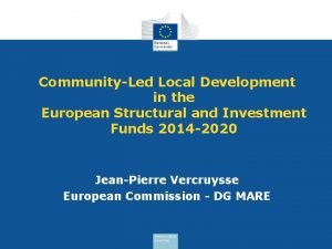 CommunityLed Local Development in the European Structural and