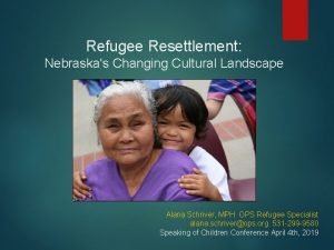 Refugee Resettlement Nebraskas Changing Cultural Landscape Alana Schriver