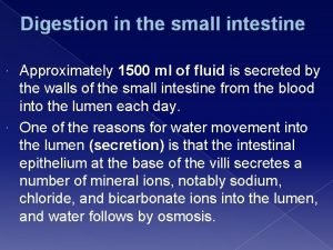 Digestion in the duodenum