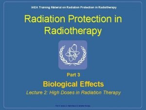 IAEA Training Material on Radiation Protection in Radiotherapy