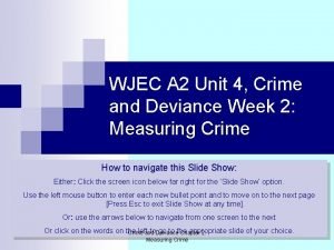 WJEC A 2 Unit 4 Crime and Deviance