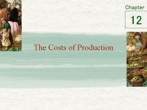 The various measures of cost