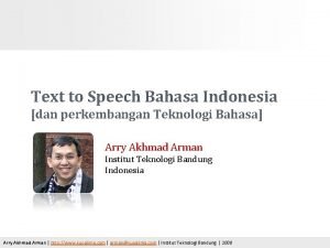 Text to speech indonesia