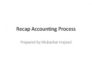 Recap accounting