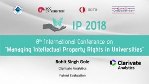 Rohit Singh Gole Clarivate Analytics Patent Evaluation Patent