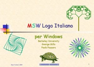 MSW Logo Italiano per Windows Berkeley University George