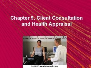 Health appraisal meaning