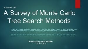 Monte carlo search tree