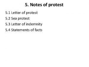 Protest letter