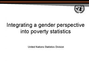 Integrating a gender perspective into poverty statistics United