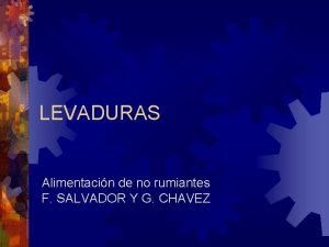 LEVADURAS Alimentacin de no rumiantes F SALVADOR Y