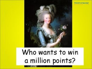 Who wants to win a million points 1