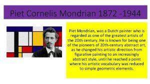 Piet cornelies mondrian