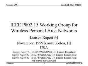 November 1999 doc IEEE 802 15 99124 r