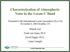 Characterization of Atmospheric Noise in the LoranC Band