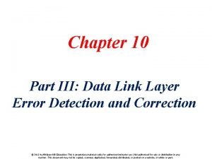 Error detection methods in data link layer