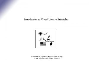 Principles of visual literacy