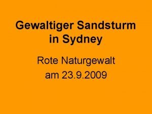 Sandsturm sydney 2009