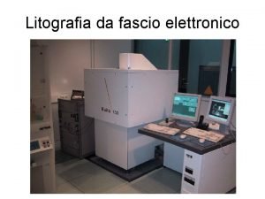 Litografia da fascio elettronico SEM Imaging System overview