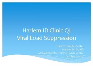 Harlem ID Clinic QI Viral Load Suppression Harlem