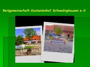 Reitgemeinschaft Kastanienhof Schnedinghausen e V Wie alles anfing