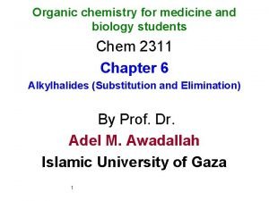 Organic chemistry for medicine and biology students Chem