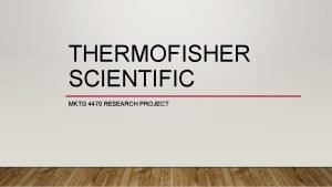 Thermo fisher scientific mission statement