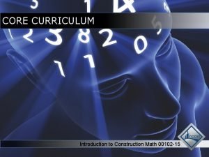 Introduction to construction math