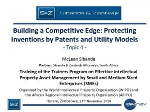 Building a Competitive Edge Protecting Inventions by Patents