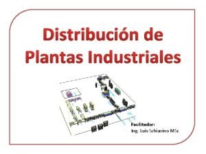 Distribucin de Plantas Industriales Facilitador Ing Luis Schiavino