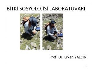 BTK SOSYOLOJS LABORATUVARI Prof Dr Erkan YALIN 1