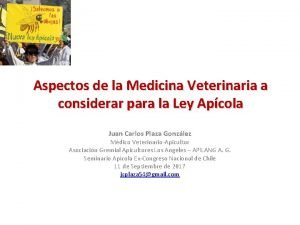 Aspectos de la Medicina Veterinaria a considerar para