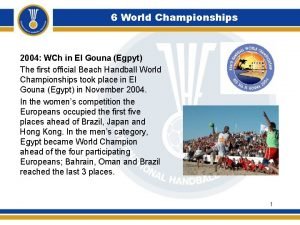 6 World Championships 2004 WCh in El Gouna