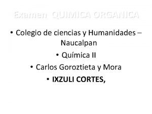 Examen de quimica organica