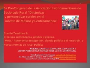 5 PreCongreso de la Asociacin Latinoamericana de Sociologa