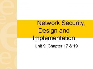Network security design