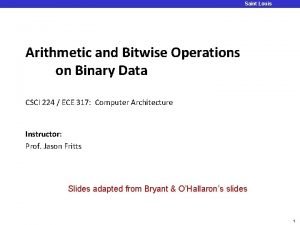 Saint Louis University Arithmetic and Bitwise Operations on