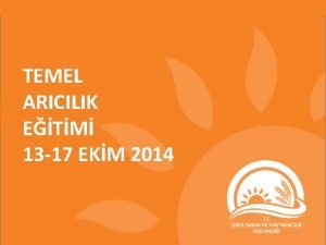 TEMEL ARICILIK ETM 13 17 EKM 2014 ARICILIIN