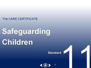 Safeguarding children care certificate