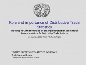 Importance of distributive trade