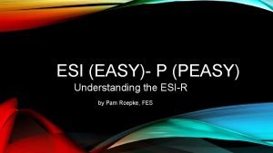 Esi-p scoring