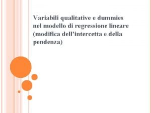 Variabile dummy