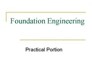 Foundation Engineering Practical Portion Experiment No 1 Classification