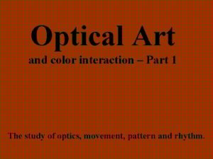 Optical art color