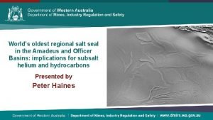 Worlds oldest regional salt seal in the Amadeus